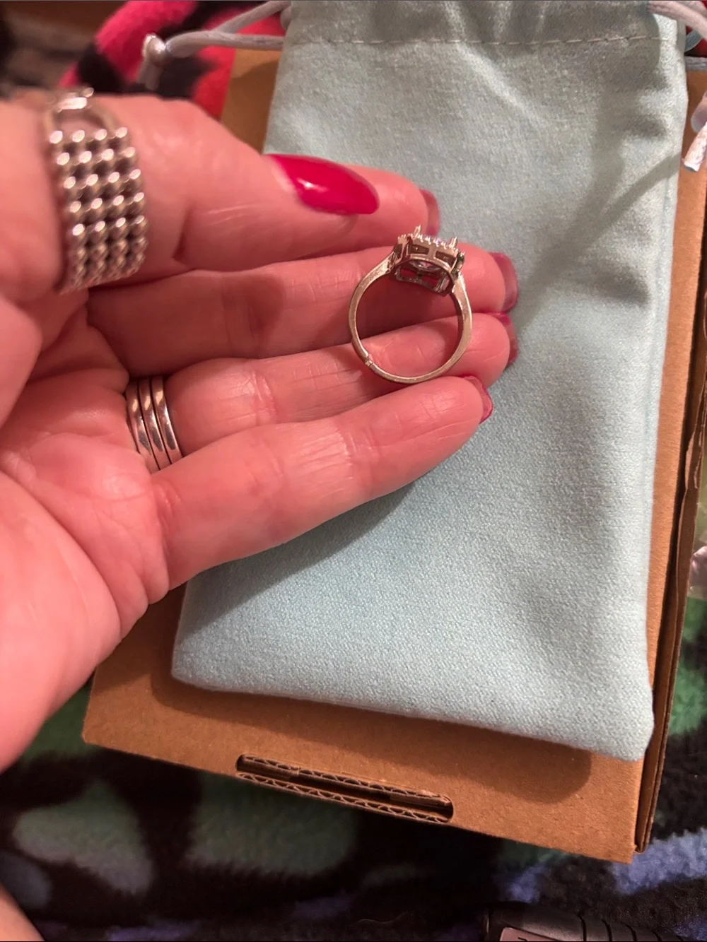 Moissanite Diamond ring. Adjustable